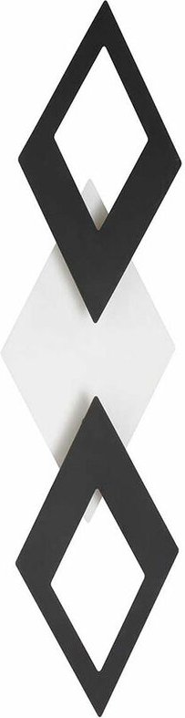 Wandleuchte Wandlampe Wohnzimmerleuchte Flur Lampe Rauten Optik, Metall, multicolor schwarz weiß, 1x led 22,5 Watt 2500 ...