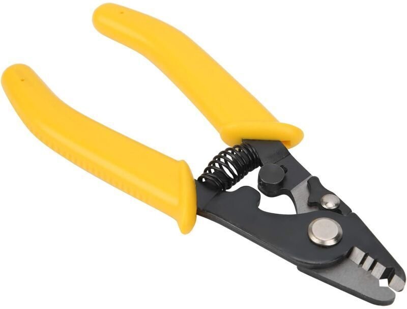 15 cm Dreiloch-Glasfaser-Abisolierzange mit PVC-Griff, CFS-3 Hochleistungs-Elektriker-Abisolierwerkzeug für massive und ...