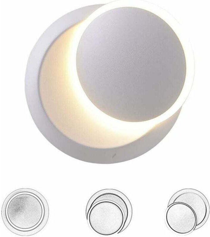 ZVD-Innenwandleuchten, weiße LED-Wandlampe, 5 W, moderne Wandleuchte, warmweiß, kreative 2-in-1-Wandleuchte aus Eisen, L...
