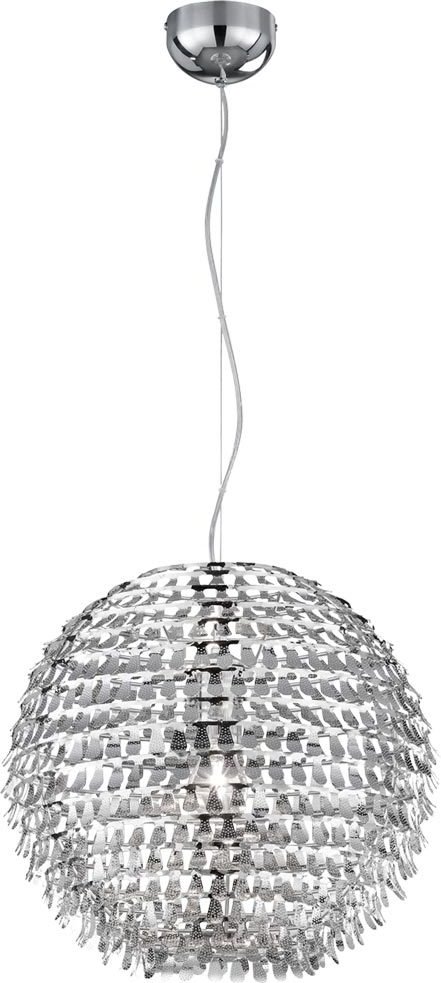 Trio - Hängeleuchte Kugeln Kugelleuchte chrom Designleuchte hängend, Metall, 1x E27 Fassung, DxH 30x150 cm 305500106