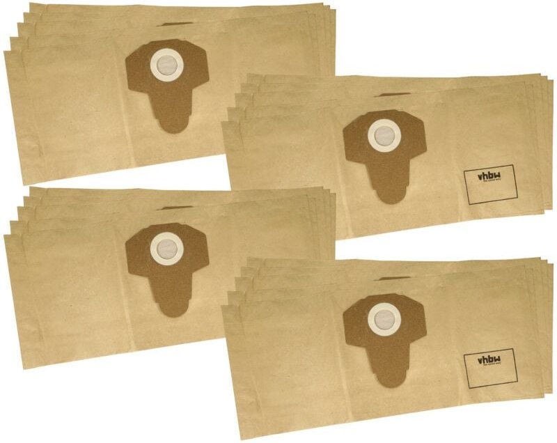 20x Staubbeutel kompatibel mit Parkside pas 500 D3, pnts 1250/9, 69502, pnts 1250 Staubsauger - Papier, 58,5cm x 25,4cm ...