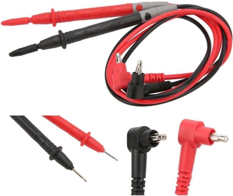 SNQ - Multimetersonden, Weiches Silikon-Messleitungsset für Elektriker, Digital-Multimeter-Sondenprüfkabel UA12 20A