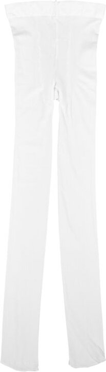 Schmale weiße Strumpfhose aus reinem Samt für Damen