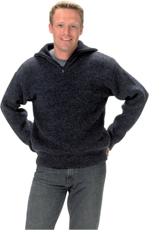 Pullover Gr.L schwarz/blau-meliert