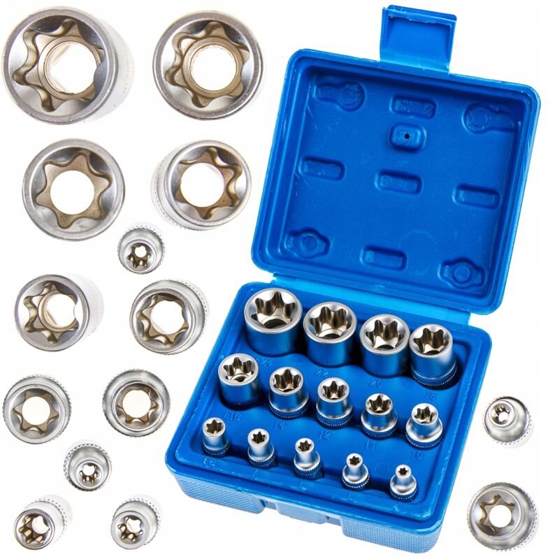 Torx-Steckschlüssel-Set E4-E24 innere Torx-Nüsse 14-teilig