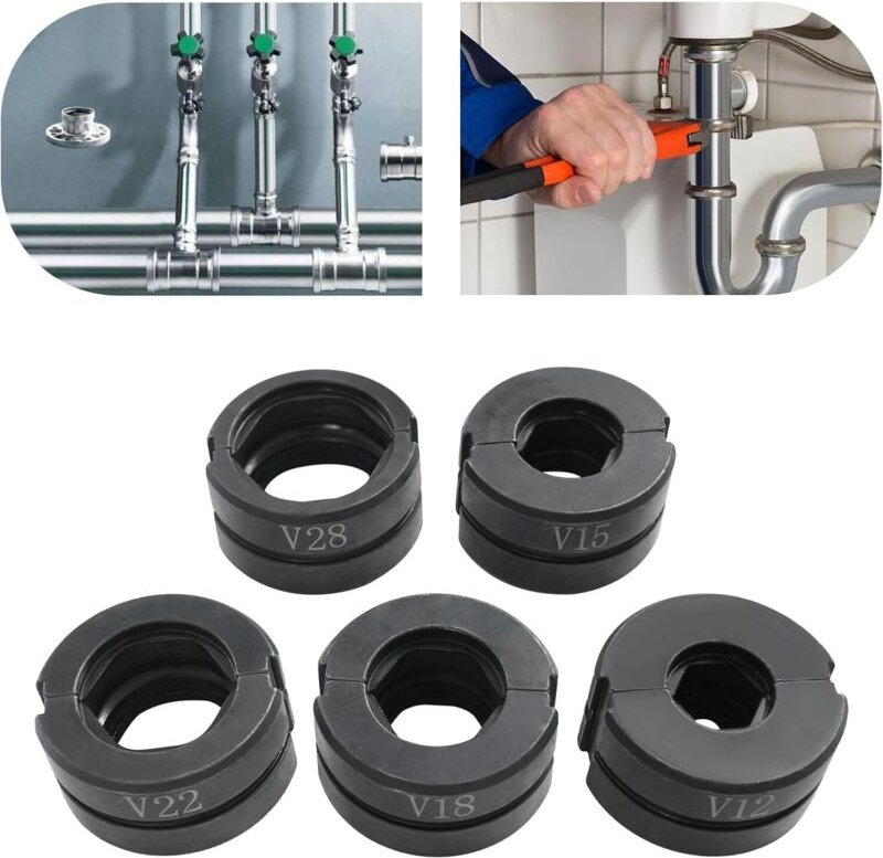 Pressbacke V12V28 V-Kontur für 12mm,15mm,18mm, 22mm, 28mm, Pressbackeneinsatz zum Crimpen von Kupferrohren