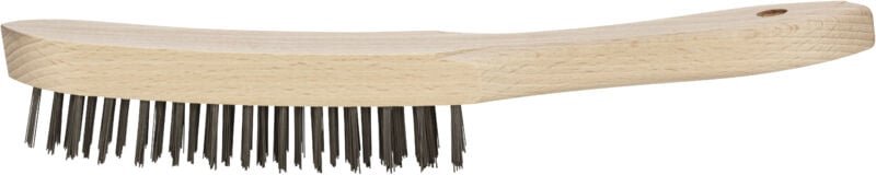 PICARD Stahldrahtbürste 5-reihig, Länge 280mm, mit handlichem Holzgriff, 157g