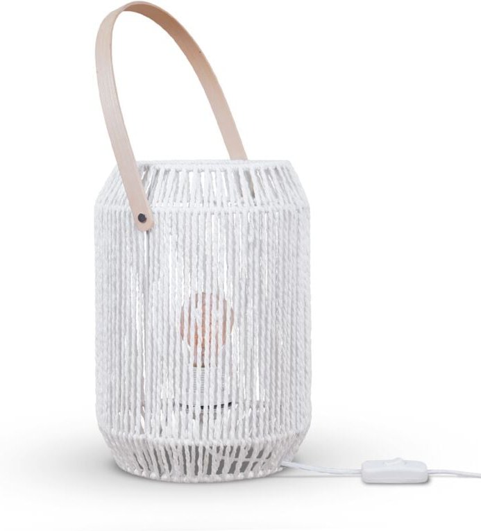 Tischlampe Schreibtischlampe Nachttisch Lampe Leselampe Lampenschirm Boho E27 Weiß, Typ 1 - Paco Home