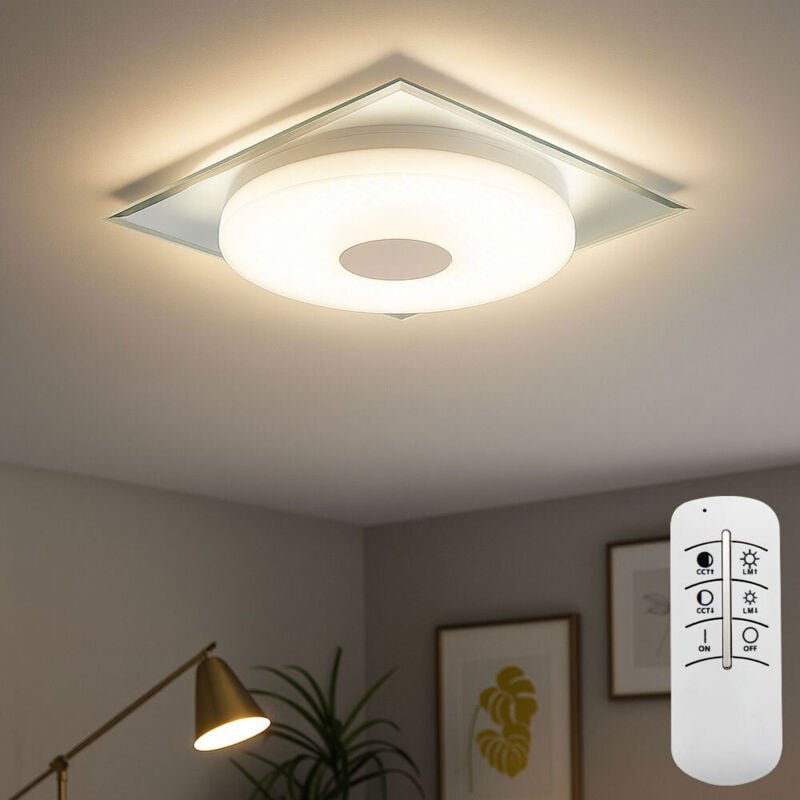 Globo Lighting - Deckenlampe Wohnzimmerleuchte Deckenleuchte Esszimmerlampe Flurleuchte Küchenlampe, dimmbar Fernbedienu...