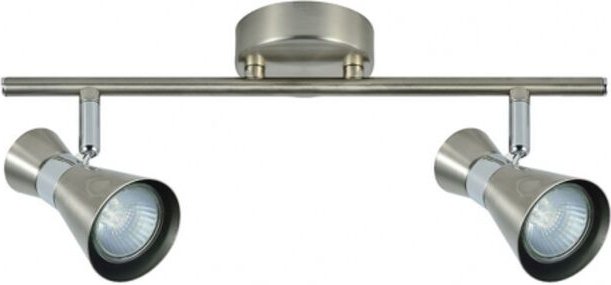 Fabrilamp - akunadecor Maximo Bathroom Strip 2 verstellbare Strahler Nickel-Chrom