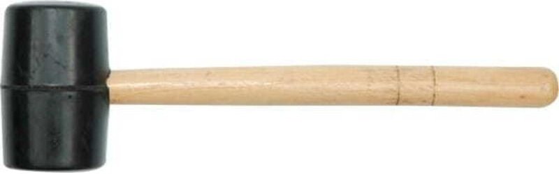 Tooltraders - Gummihammer mit Holzstiel, 450 g, ø 55 mm, Fliesenleger Ausbeul-Hammer Holzgriff +55mm