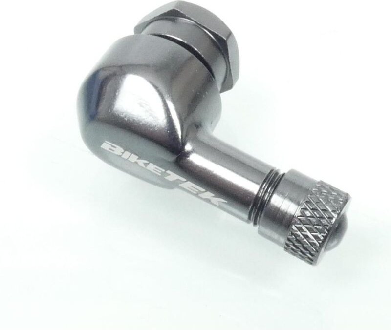 alu-ventil Ø8.3mm zum schrauben abgewinkelt 90° biketek gun metal