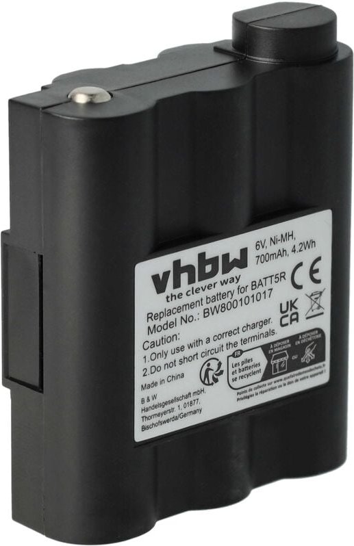 Thumbnail - Vhbw - 1x Akku Ersatz für Alan / Midland BATT5R, PB-ATL/G7 für Funkgerät, Walkie Talkie (700 mAh, 6 v, NiMH)