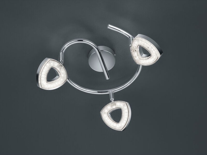 Led Deckenstrahler tours 3-flammig Silber Chrom, Rondell ø 25cm