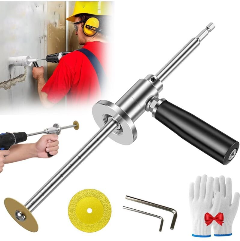 Innenrohrschneider für PVC-Rohre, mit diamantbesetzter Trennscheibe und Griff, geeignet für Rohre mit 1-1/2 bis 8 Zoll D...