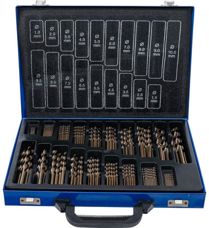 Bgs Technic - Spiralbohrer-Satz hss 5% Cobalt-Legierung 1 - 10 mm 170-tlg.