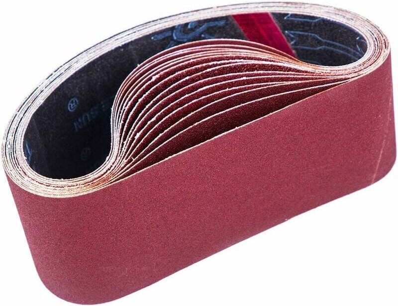 Thumbnail - Schleifband 75 x 457 mm, gemischte Schleifbänder (3x Körnung 80/120/150/240/400) für Bandschleifer (15 Stück)