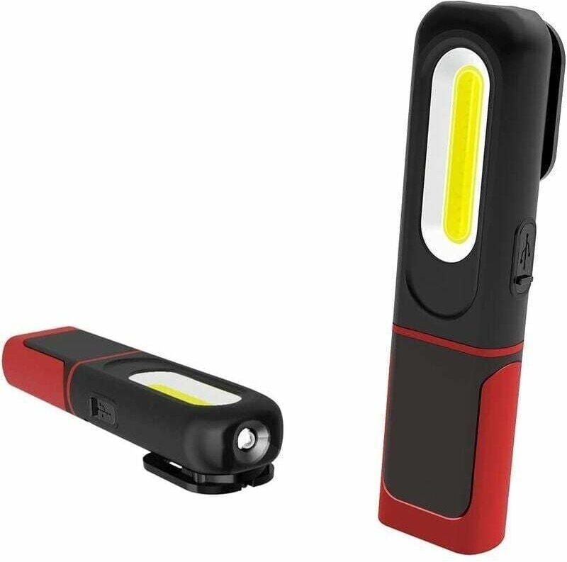 Tragbare, verstellbare COB-Taschenlampe mit Magnetfuß und Haken für Auto, Werkstatt, Camping - Ahlsen