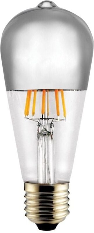 LED-Glühbirne E27 ST64 Halbspiegel Silber 8W