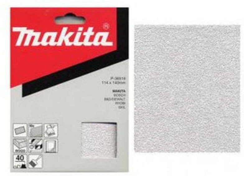 Makita Schleifpapier 114 x 140 mm, K60, 50 Stk. 114 x 140 mm • K60 • 50 Stk. • Lacke / Farben