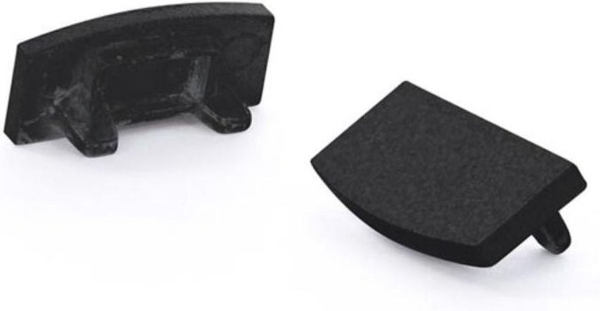 Alu-endkappe für led-profil 'SL7' - ohne kabelloch - schwarz