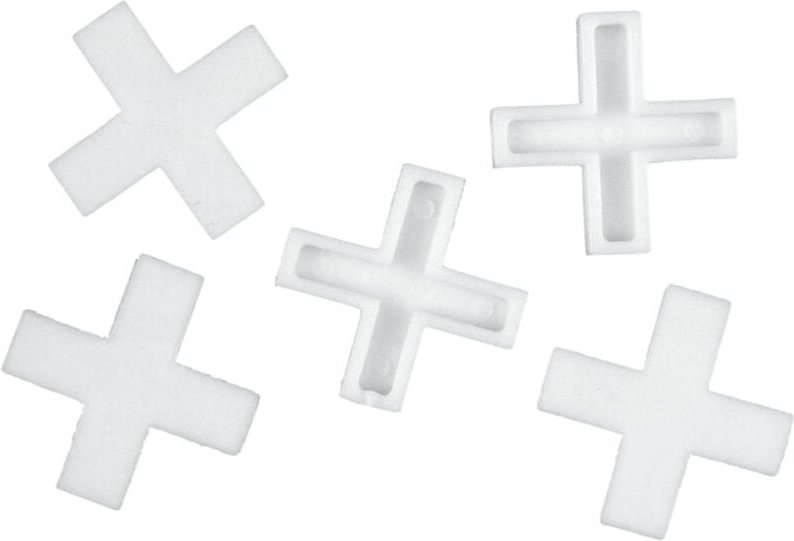 Fliesenkreuze 250 Stück 4 mm Kunststoff Fliesenwerkzeug Fliesenkeile Fugenkeile