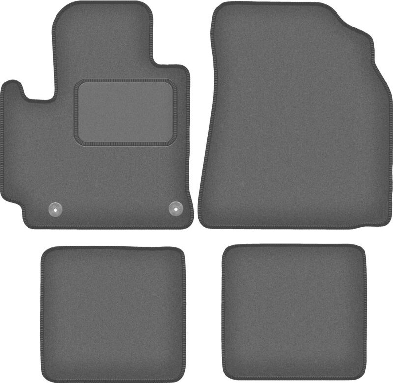 Velours-Fußmatten Graphit für: Toyota RAV4 II 2WD 3-Türer (2001-2005)