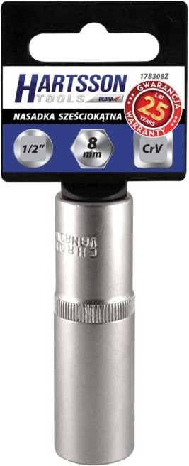 DEDRA 1/2" 6-Kant-Steckschlüssel, 12 mm - lang, langlebig