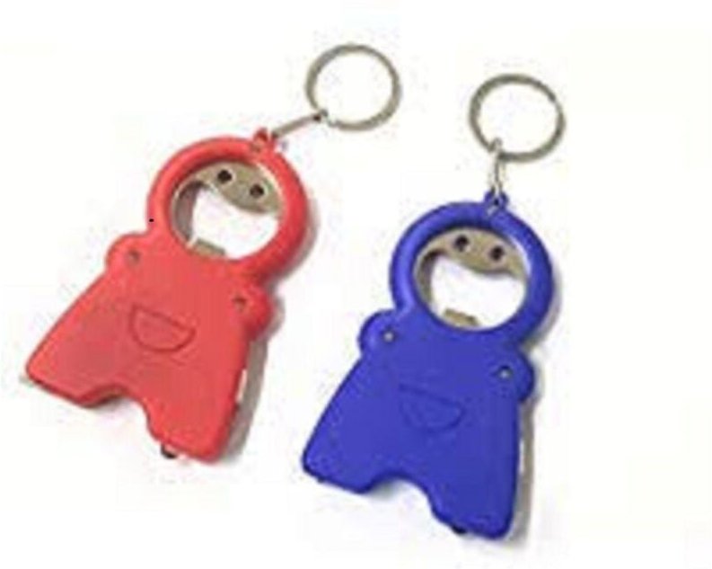 Trade Shop - 3er Set Schlüsselanhänger Mini LED Taschenlampe einziehbar Schlüsselanhänger Camping -