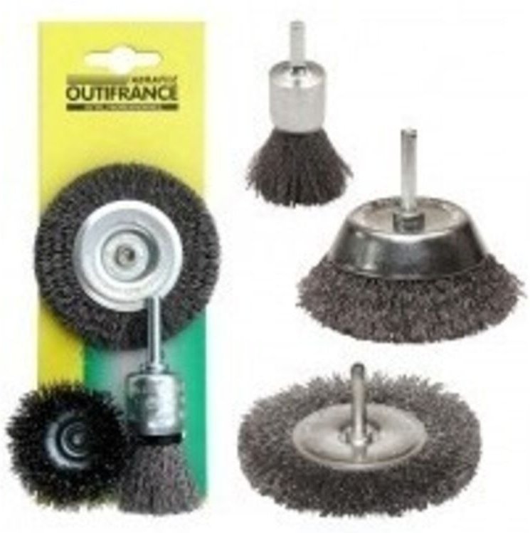 Rotierende Metallbürste Pinsel 22 mm - Outifrance