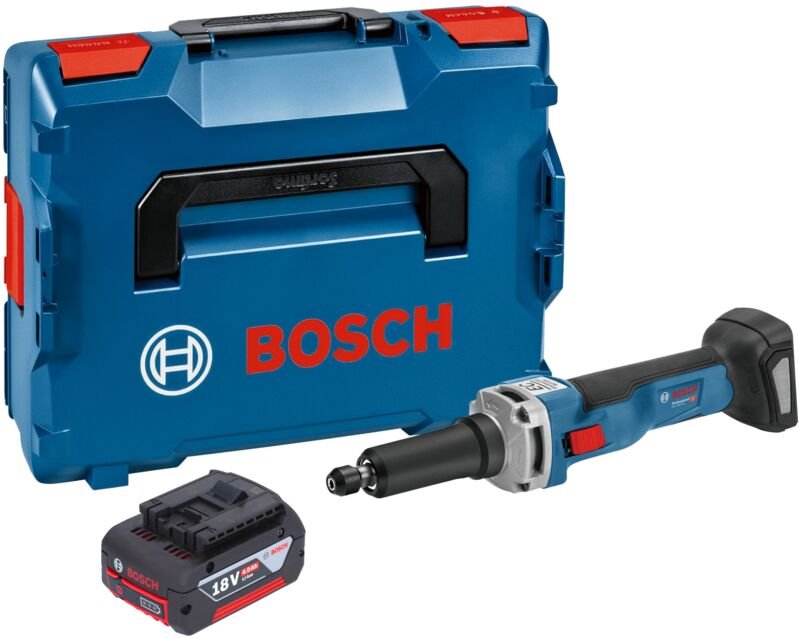 Bosch ggs 18V-23 lc Professional Akku Geradschleifer 18 v Brushless + 1x Akku 4,0 Ah + L-Boxx - ohne Ladegerät
