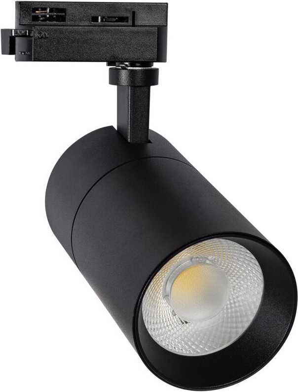 Efectoled - 1-Phasenstromschiene LED-Strahler 20W Dimmbar Mallet Schwarz 3000K Warmweiß