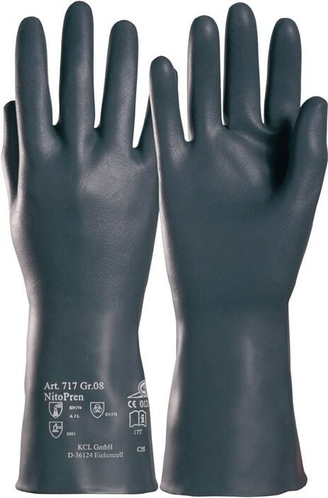 Thumbnail - Honeywell - 071709141E Chemikalienhandschuhe Nitopren 717 Größe 9 dunkelgrau en 38