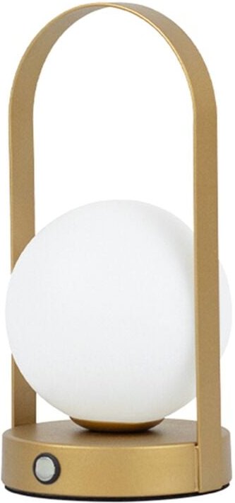 Tragbare Hängetischlampe für den Außenbereich, dimmbar, Gold