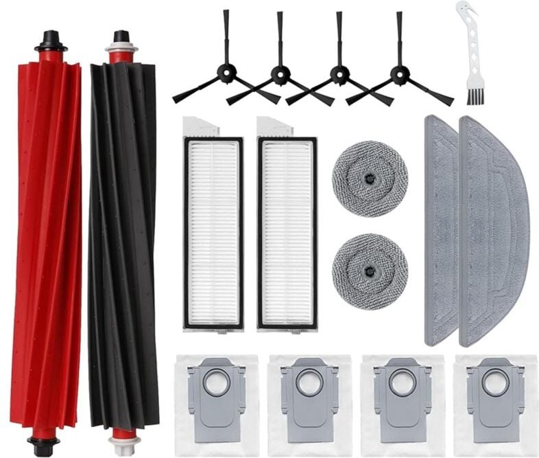 Für S8 MaxV Wichtigsten Seite Pinsel Hepa-Filter Mopp Tuch Staub Taschen