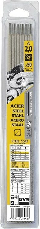 GYS - Ruti-Stahl Schweißelektroden 50 St. (ø x l) 2 mm x 300 mm 55 a (max.)