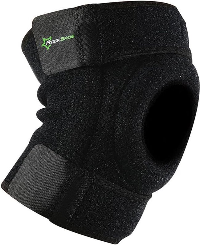 Knieschoner, Sportprotektor für Knie, Patella und Kniegelenk, Größe L - Schwarz