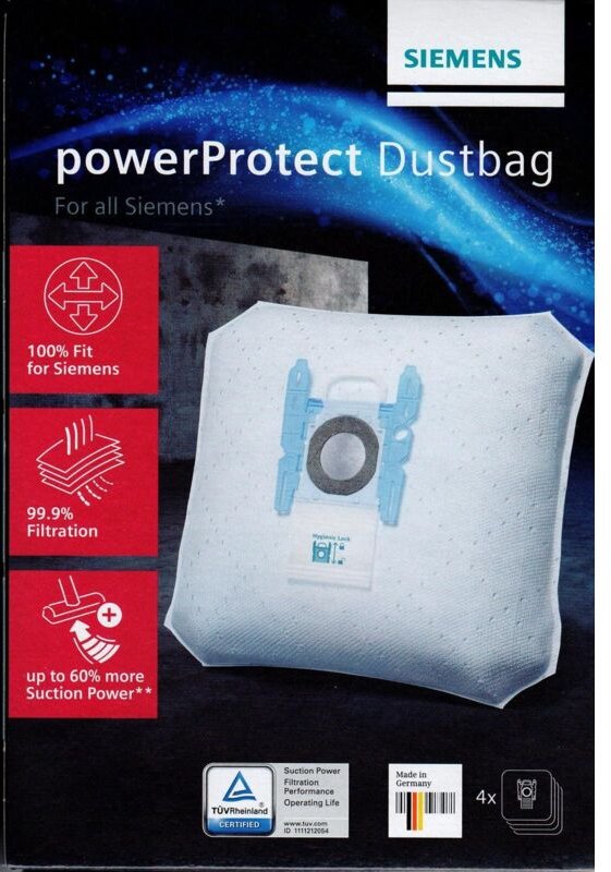 Ersatzteil - 4er Pack Staubsaugerbeutel g, original - Bosch siemens, ufesa, girmi, entronic