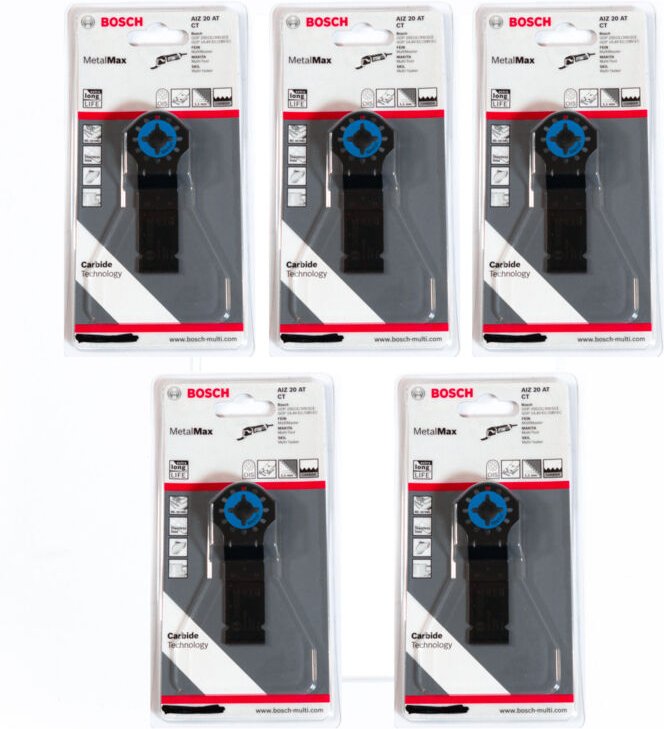 Carbide Tauchsägeblatt aiz 20 at Metal 40 x 20 mm, VE5 mit ois Aufnahme ohne starlock - Bosch