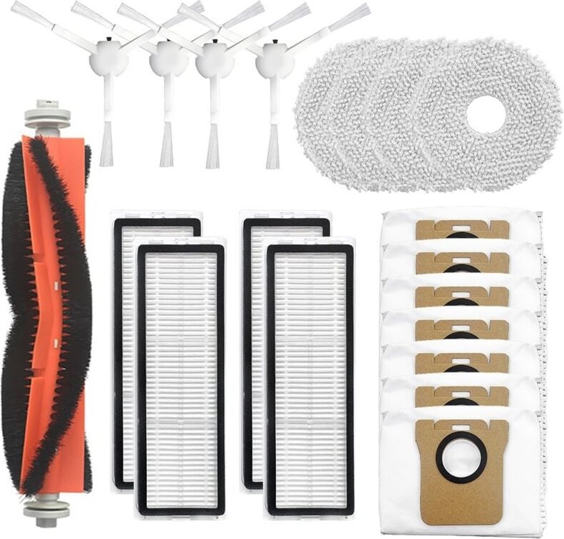 Thumbnail - Für Mijia Kehrroboter Hauptbürstenzubehör Hauptbürste + Seitenbürste + Filter + Staubbeutel + Mopp