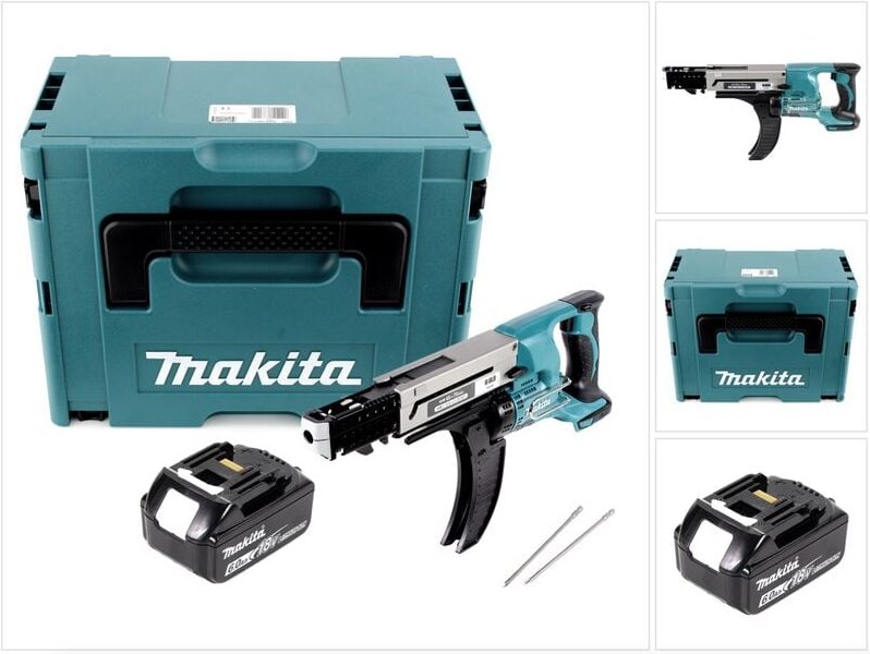 Makita DFR 750 G1J Akku Magazinschrauber 18V 45-75mm + 1x Akku 6,0Ah + Makpac - ohne Ladegerät
