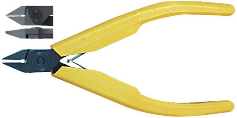 Lindström Elektronik-Seitenschneider, spitzer Kopf, ausgekehlt, FW, ganze Länge: 110 mm