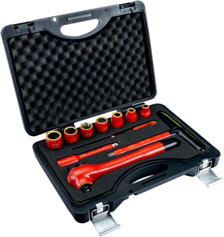Bahco - Nach vde isolierter 1/2-Steckschlüssel-Satz - 11-tlg.