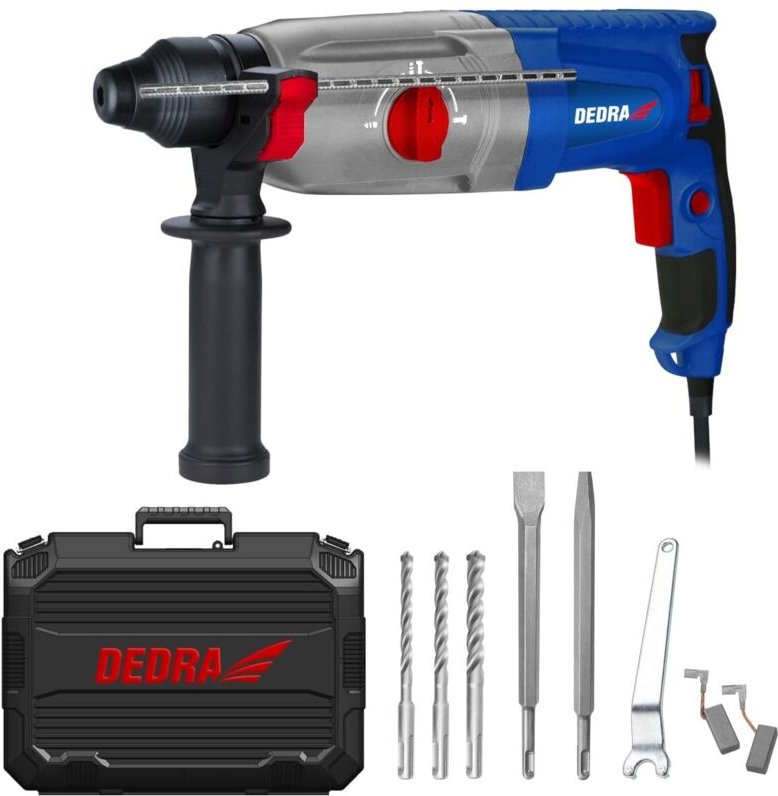 DEDRA SDS-Plus 1050W Schlagbohrmaschine - 3 Funktionen, Koffer