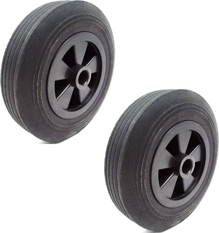 2 Stück Gummiräder Gummirad 200 mm Rolle Laufrolle neu Vollgummirad Räder Rad