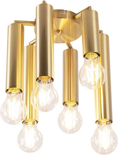 Art Deco Deckenleuchte Gold 6-flammig -Tubi
