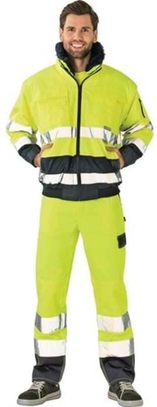 PLANAM Warnschutz Comfortjacke 2047 Atmungsaktiv Gelb/Marine Gr. M