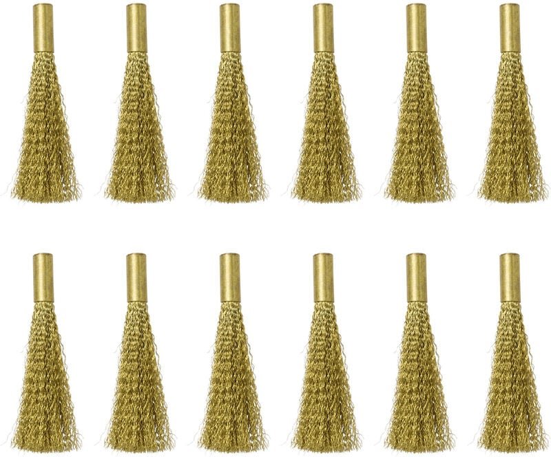 Toolcraft - TO-5864076 Ersatzpinsel für Glasfaser-Radierer 12er-Pack (Messingdraht) 4 mm Durchmesser 4