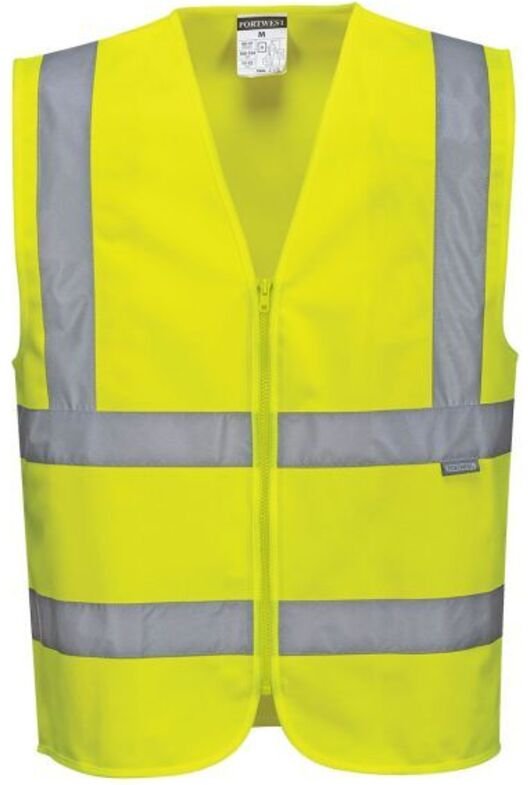 Hi-Vis-Weste mit Reißverschluss Gelb 3XL