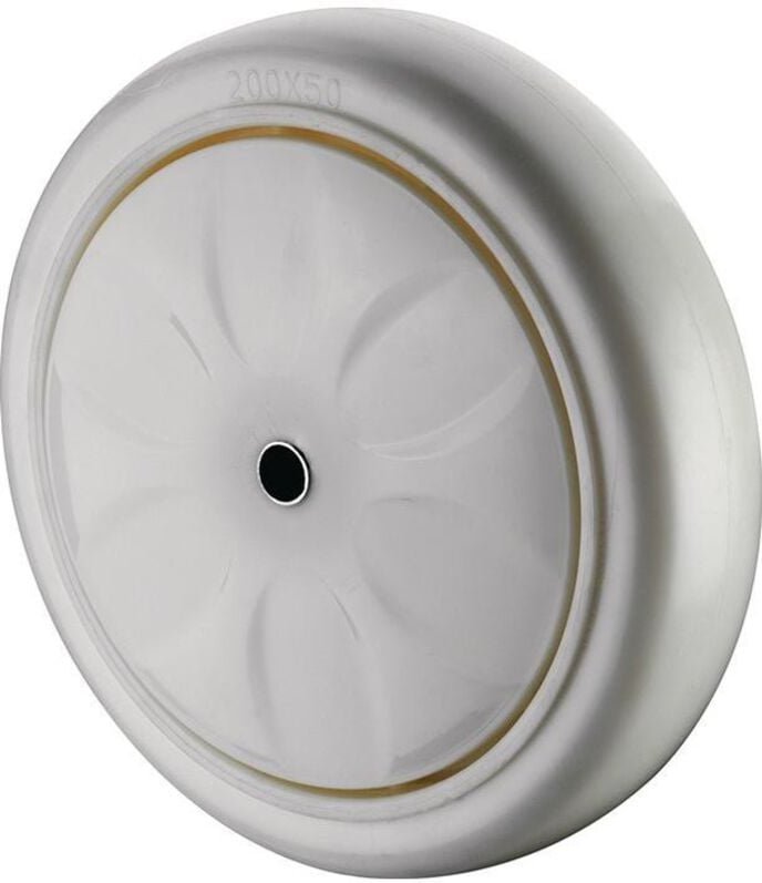 Thumbnail - Ersatzrad Rad-Ø 125 mm Tragfähigkeit 450 kg Kunststoff weiß Achs-Ø 12,5 mm Nabenlänge 59 mm